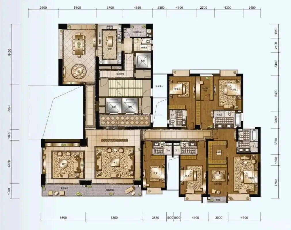 500平米殿堂级大平层,3部电梯只为1户服务