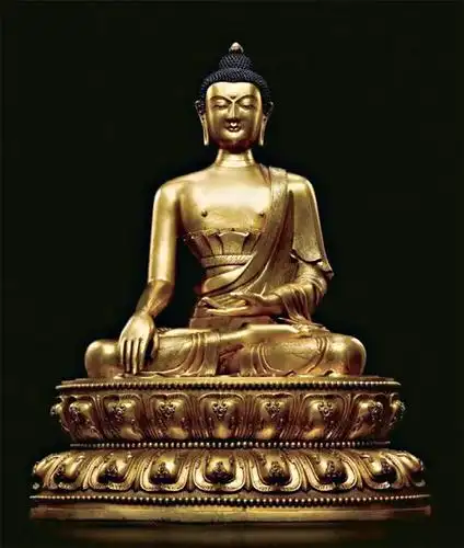 top 9清康熙御制铜鎏金释迦牟尼佛