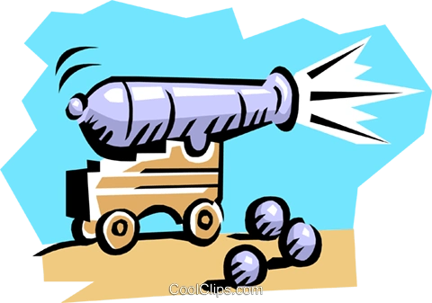 大炮 免版税矢量剪贴画插图