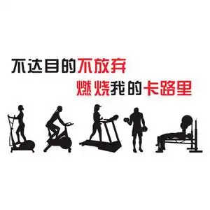 健身房励志标语文字贴纸体育室器材室背景墙面运动卡路里装饰墙贴