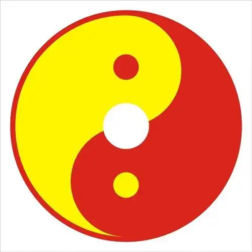 定制 太极图 阴阳鱼 黑白 红黄 三色太极图 客厅书房玄关风水装饰画22