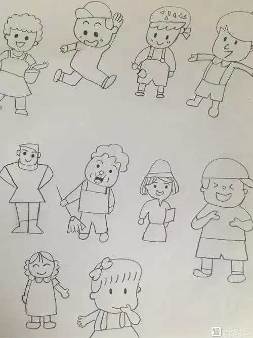 100个适合新手练笔的人物简笔画