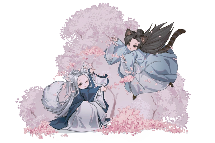 山河令猫猫狗狗_山河令浪浪钉温周q版同人绘画作品