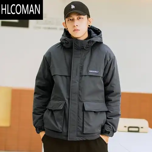 hlcoman工装棉衣男冬季加厚2023新款外套棉服冬款派克服冬装棉袄子