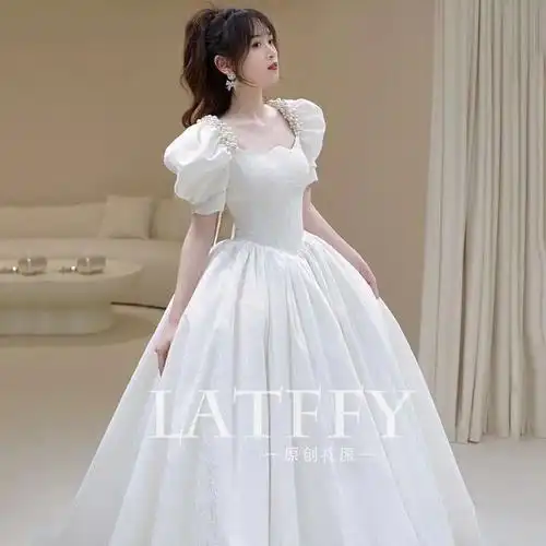 法式订婚晚礼服裙女高端轻奢18岁成人礼公主敬酒蓬蓬裙宴会主持人