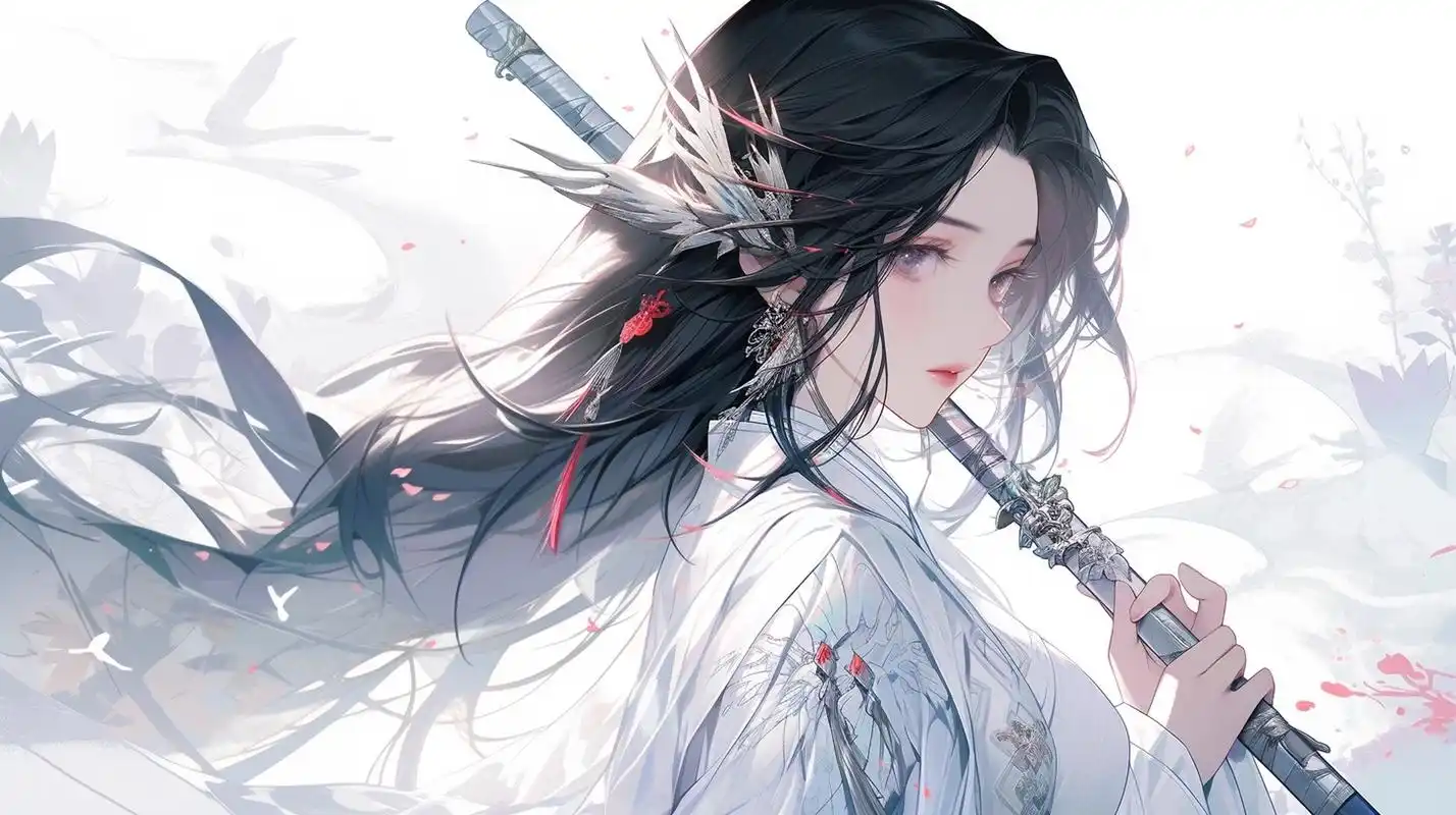 电脑壁纸# #二次元美图# #美女# #二次元# #古风美女# 执剑江湖