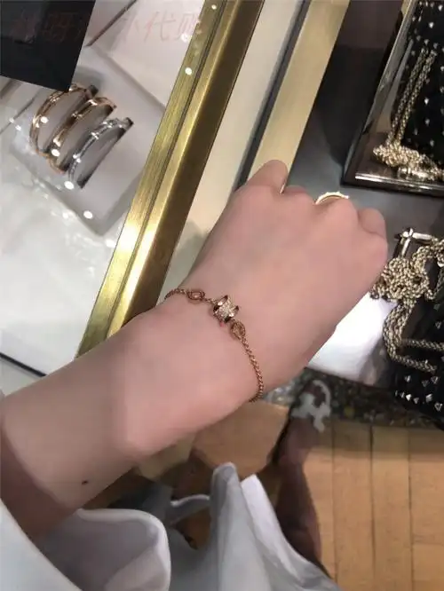 bvlgari宝格丽手链黑白陶瓷18k金雪糕小蛮腰慈善款白贝母扇形手环