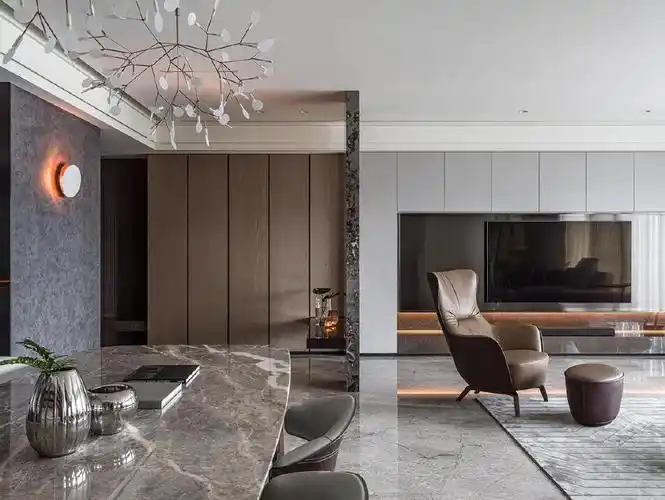 参观198㎡大平层,享受大横厅的宽敞,坐拥时尚奢华,舒适|玄关|拉门