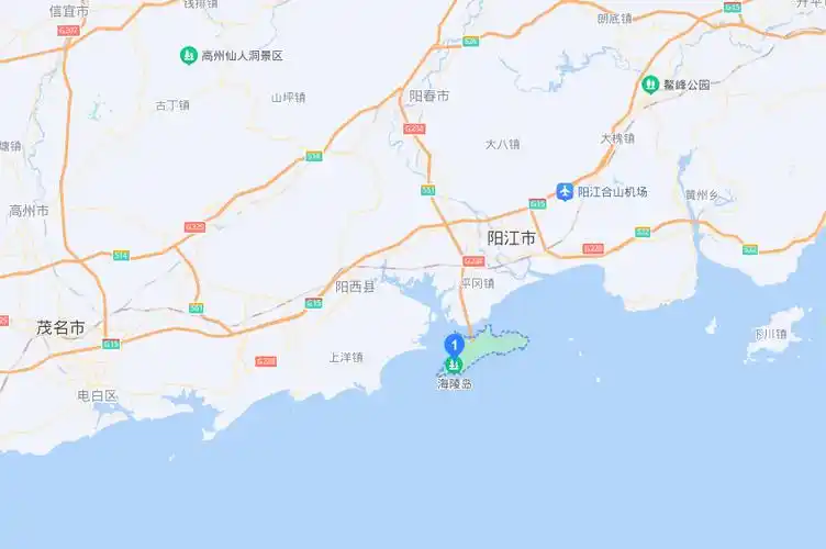 海陵岛在哪里属于哪个省哪个城市的海陵岛位置与地图