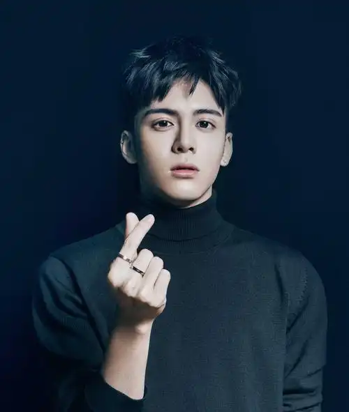 穿黑衣比心手势曾舜晞好帅