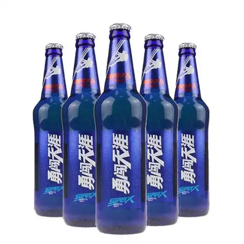 勇闯天涯蓝瓶 沈阳雪花勇闯天涯啤酒superx8度500ml瓶装蓝瓶(无原包装