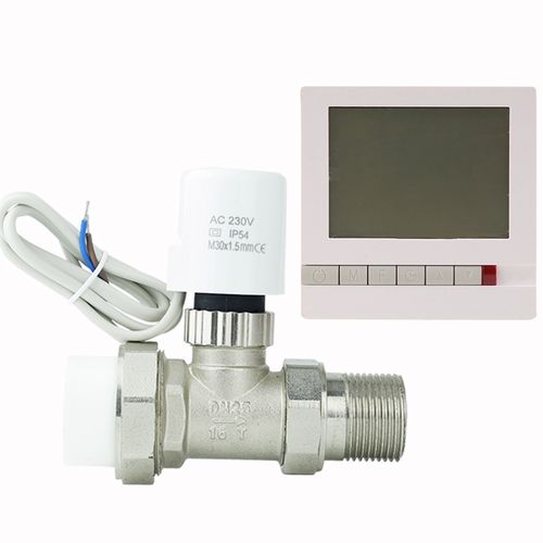 地暖电热执行电磁阀温控器面板开关智能能分水器地暖阀门