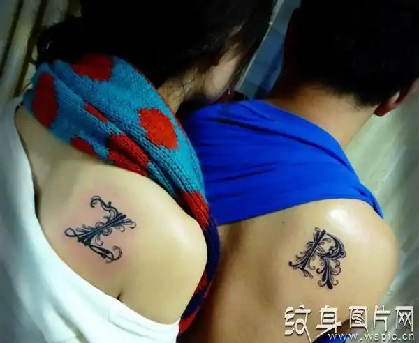 彩色情侣纹身图案,情比金坚的爱情宣言