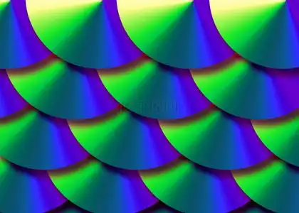 蓝绿渐变色全息金属质感背景