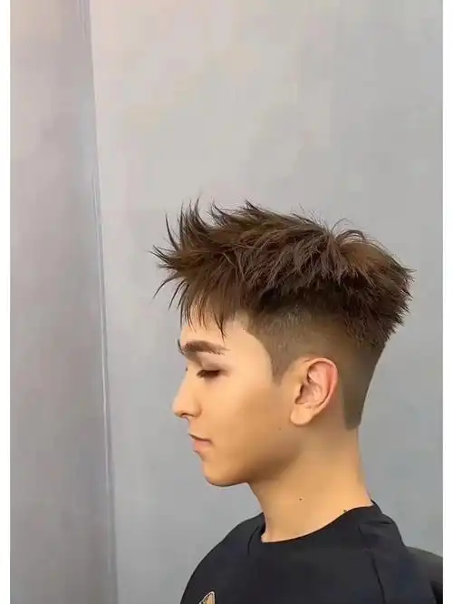 昆明男士纹理烫  #昆明男士气垫烫  #昆明男士发型设计  #微分碎盖