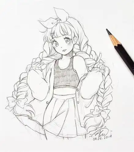 适合新手临摹的动漫人物铅笔稿超简单还不收藏吗