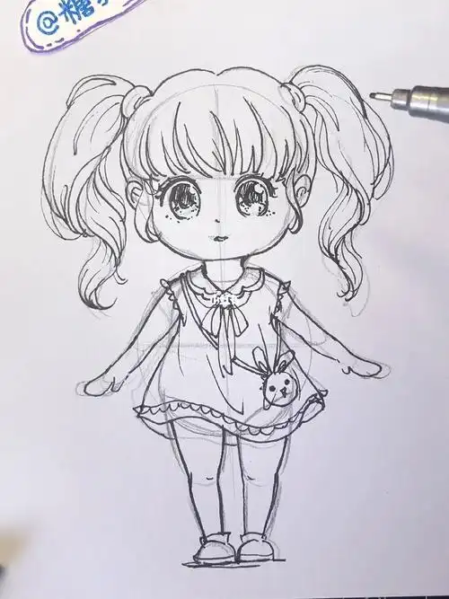 简单好画的正面q版人物教程