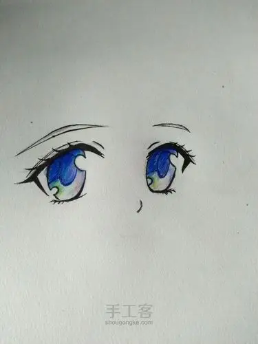 雪宁手绘〗漫画眼睛(女) 第15步