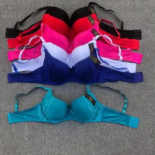 夏季现货大码d 杯红色青年女性棉有钢圈薄模杯内衣