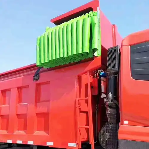 自卸车自动篷布安装细节图