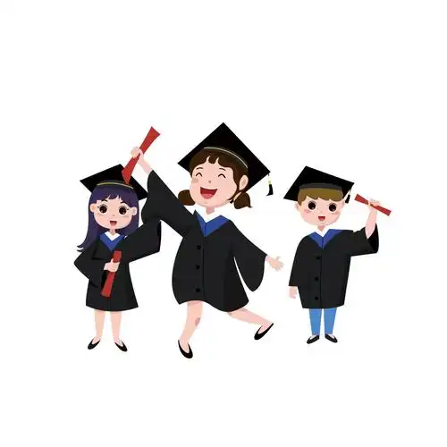 卡通学生毕业生毕业季学士服人物元素gif动态图毕业学生表情包