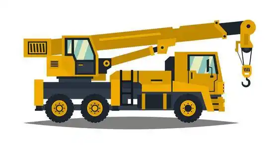 黄色, 在白色背景下被隔离.工程机械.矢量插图.平面样式照片