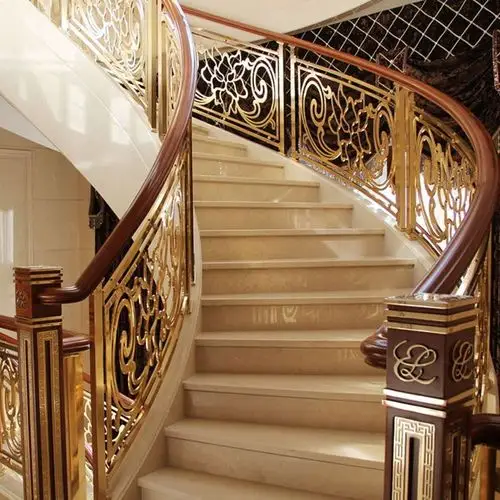 全铜楼梯扶手安装在家感觉每天都想腻在家里