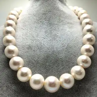 煜庆嘉年大颗粒淡水珍珠14mm项链正圆高光七夕情人节礼物送男女朋友17