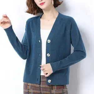 春秋装妈妈毛衣开衫女短款宽松外搭中年女士初秋薄款针织外套上衣