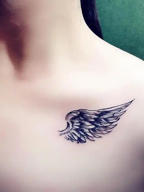 翅膀_纹身图案手稿图片_朱璇的纹身作品集