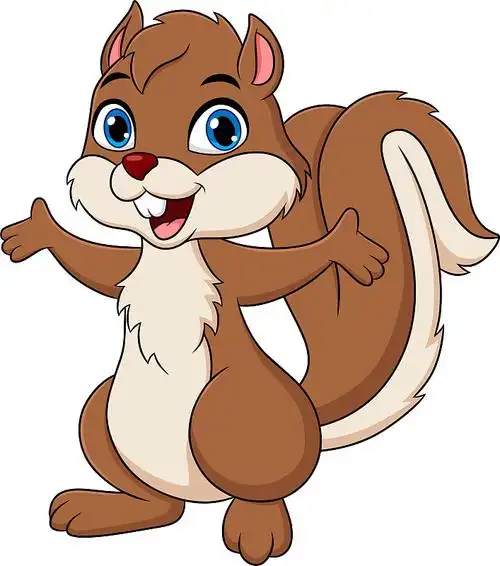 可爱的松鼠卡通动物图片