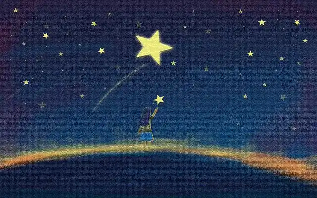 梦想纸飞机星空插画唯美夜空紫色星系星星天空梦幻少女心夜晚梦想星空