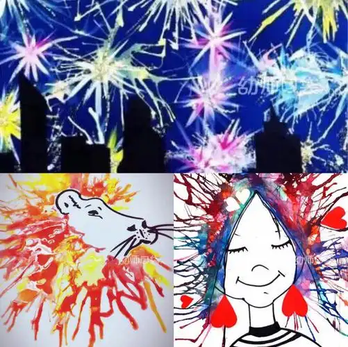 艺术活动:吸管吹画《意愿》