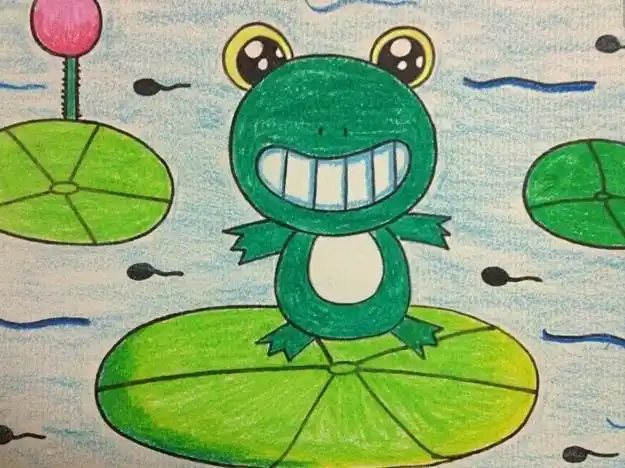 夏天的景色儿童画_多彩的夏天