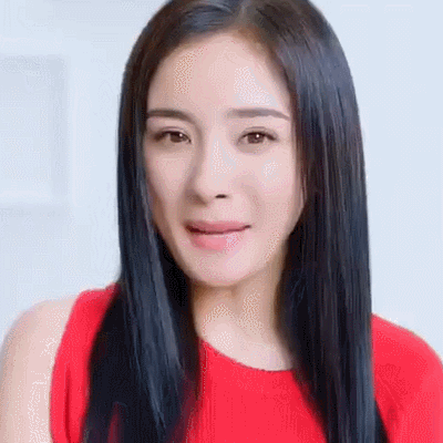 杨幂gif长发gif红色衣服gif皮肤很白gif