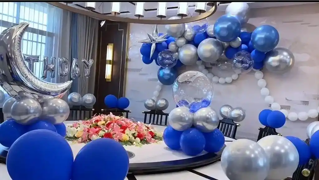 超小预算450元男孩子生日布置场景.包括1.气球链2-3米  - 抖音