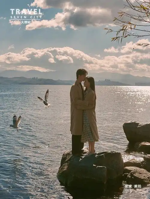 海鸥有洱海我有你大理婚纱照高级小众