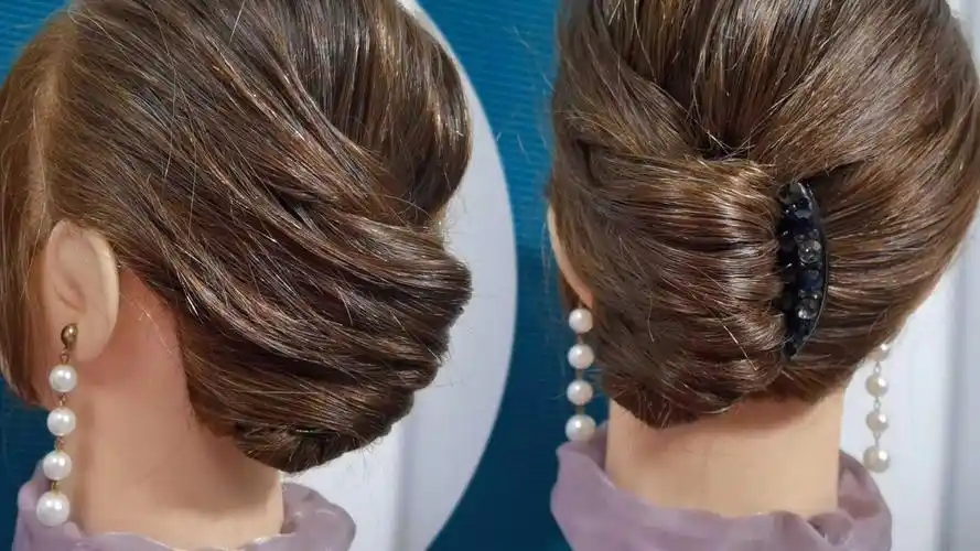 简约插梳"法式包发"发型,2021流行款盘发,气质又贵气