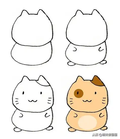 小猫的简笔画怎么画 小猫怎么画简单又可爱