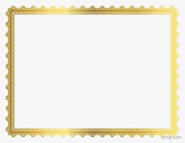 金色花纹边框