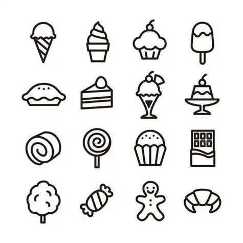 各种甜品怎么画简笔画