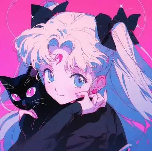 旧漫头像丨猫与美少女