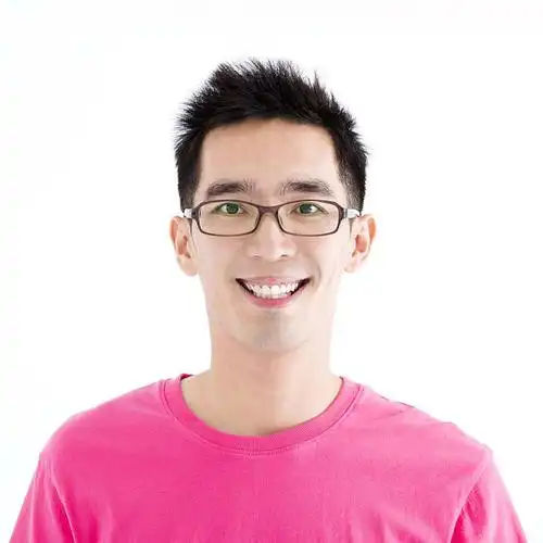 特写,高兴,亚洲人,男青年,脸,头像_高清图片_全景视觉