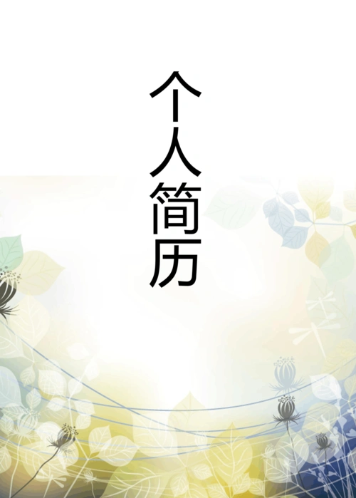 求职简历模板(封面 表格)word可修改 (55)