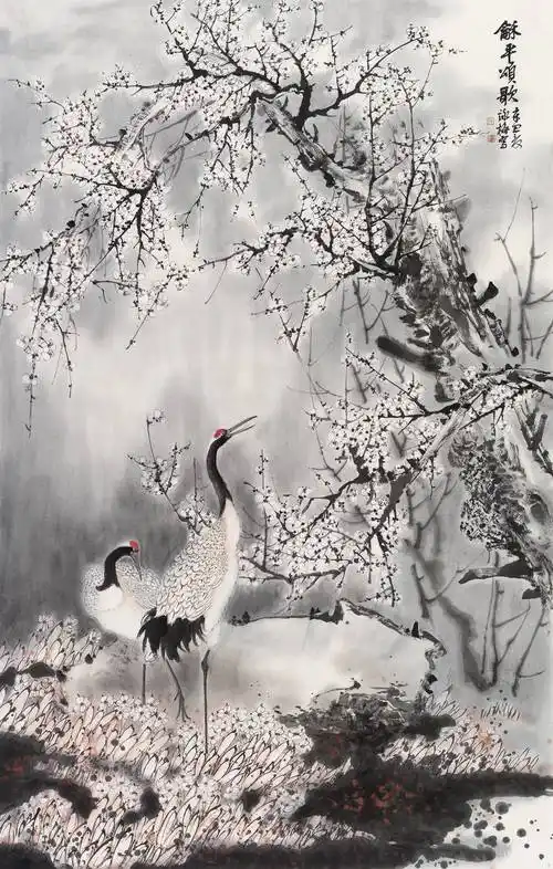 画家张咏梅,梅花精神映画坛,墨笔书写寒梅傲雪