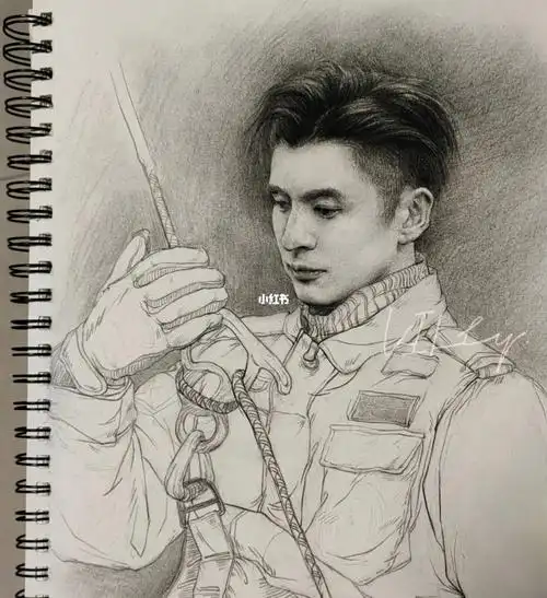 画了个龙哥,嗯…怎么能不爱呢#张云龙  #美术生  #素描头像