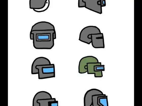 火柴人特种兵单兵装备头盔简笔画