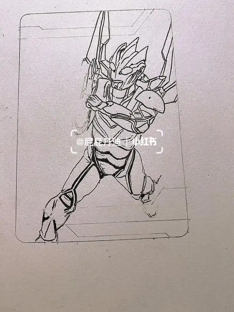 手绘诺亚奥特曼or卡 奥特四杰 好多小朋友留言想看我画诺亚奥特曼