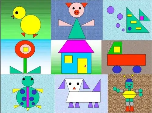 写美篇韩寨子小学附属—幼儿园大3班 大班的孩子对一些基本的平面图形