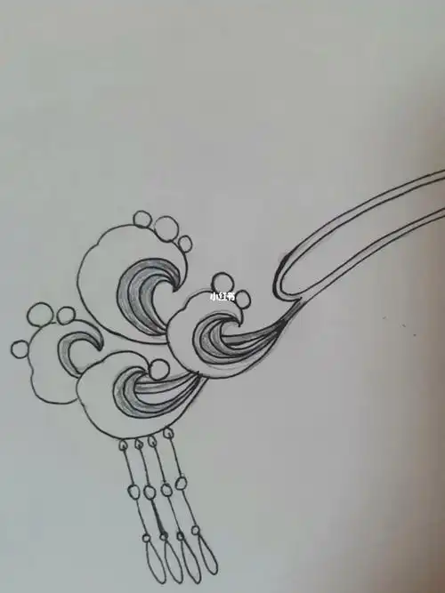 腱鞘炎没好之前做不了簪子,只能画一下过过瘾